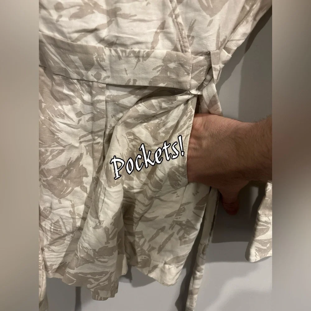 Club Monaco Wrap Waist Romper with Pockets! - Picture 10 of 11